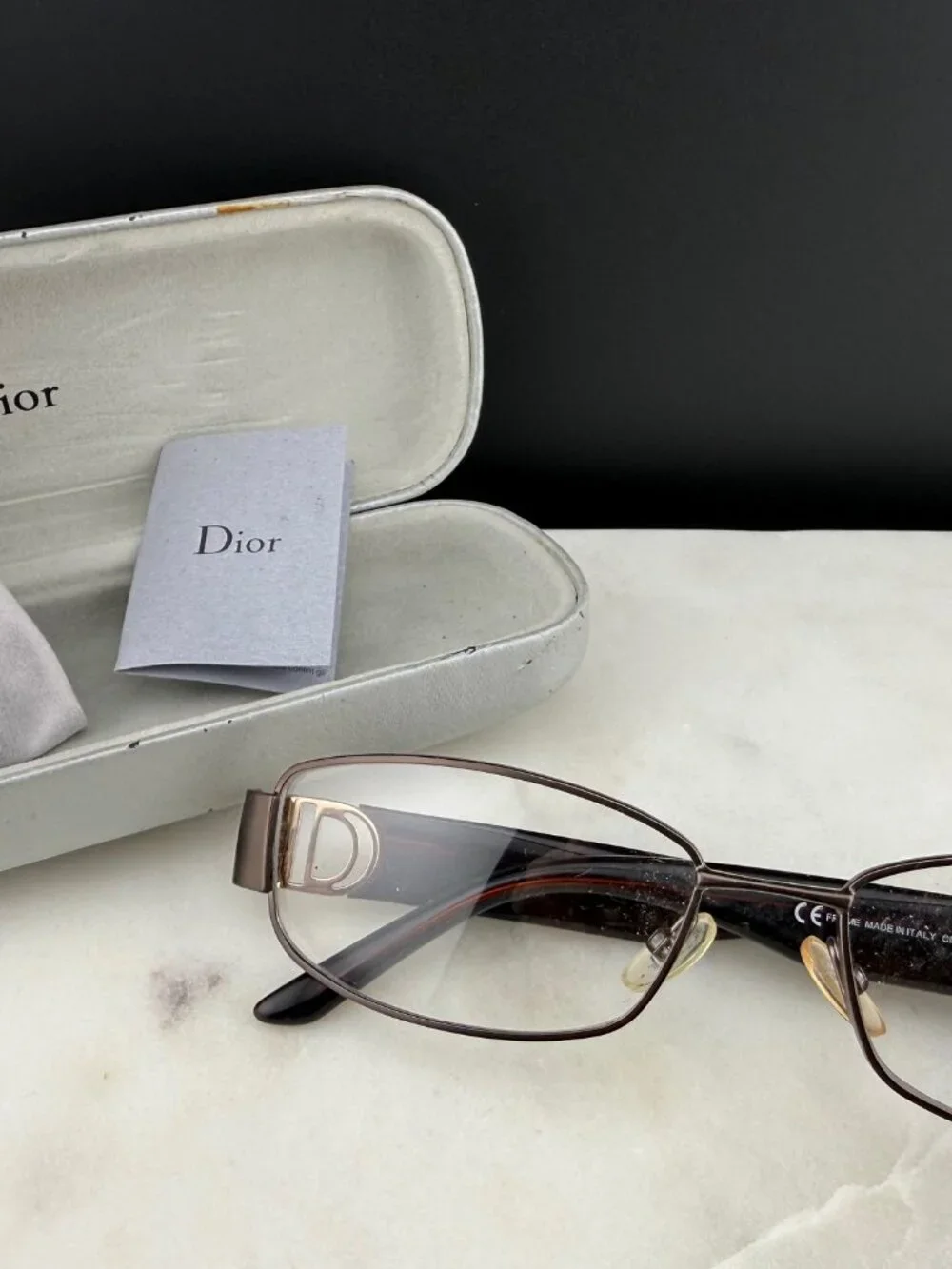 Christian Dior Eyeglass Frames with Demo Lenses, Case, Cloth Card CD3702 A0I